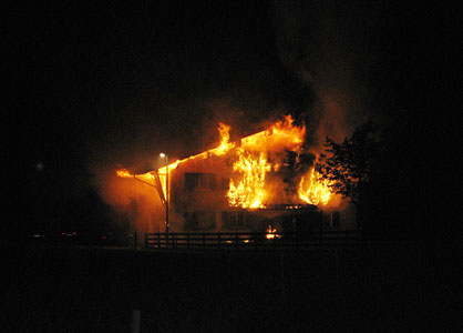 A Novartis executive has his house burned down by the Animal Liberation Front in August 2009